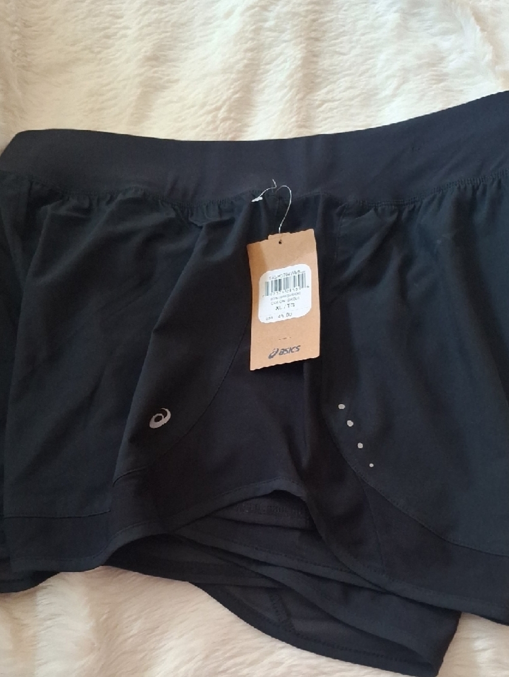 ASICS Black Layered Athletic Shorts with Inner Compression - Picture 2 of 6